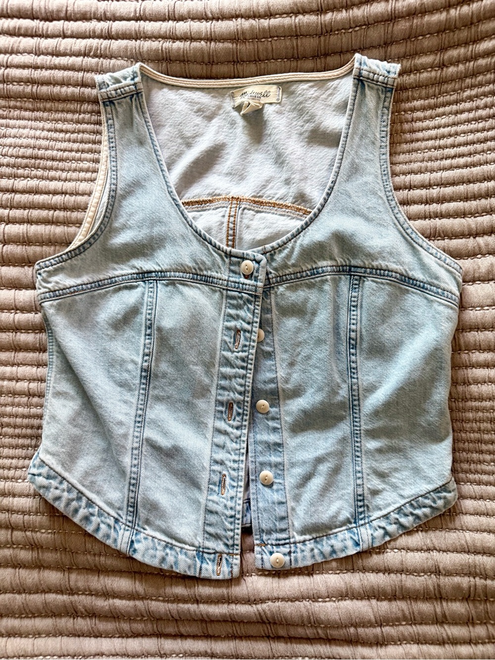 Madewell Light Wash Denim Vest -